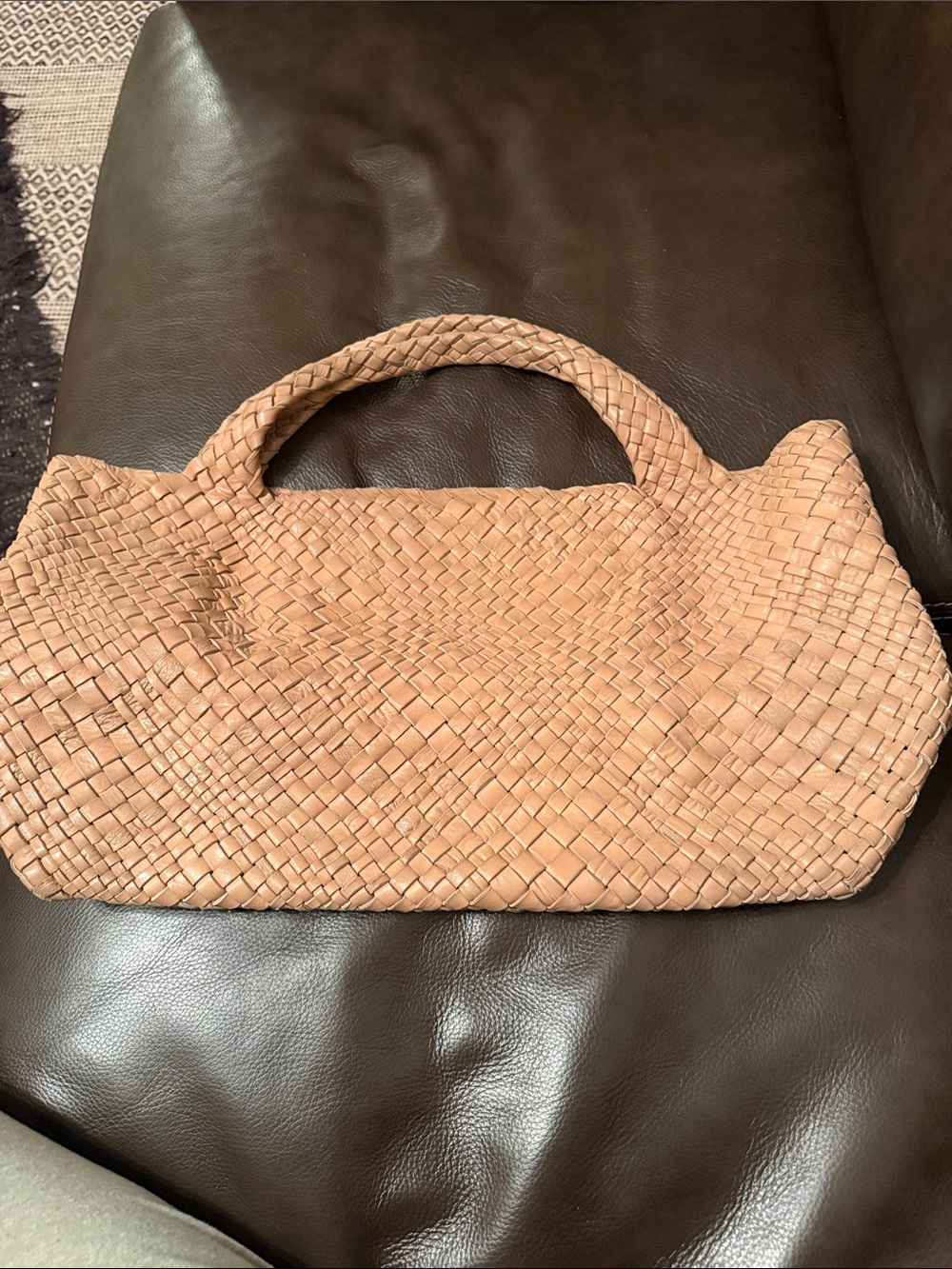 Falor Woven Shoulder Bag in Light Tan
